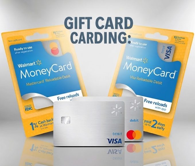 Gift card carding method